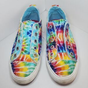 Blowfish Malibu Sneakers Womens Comfortable Canvas Slip-on Size 7 Tie-Dye Print